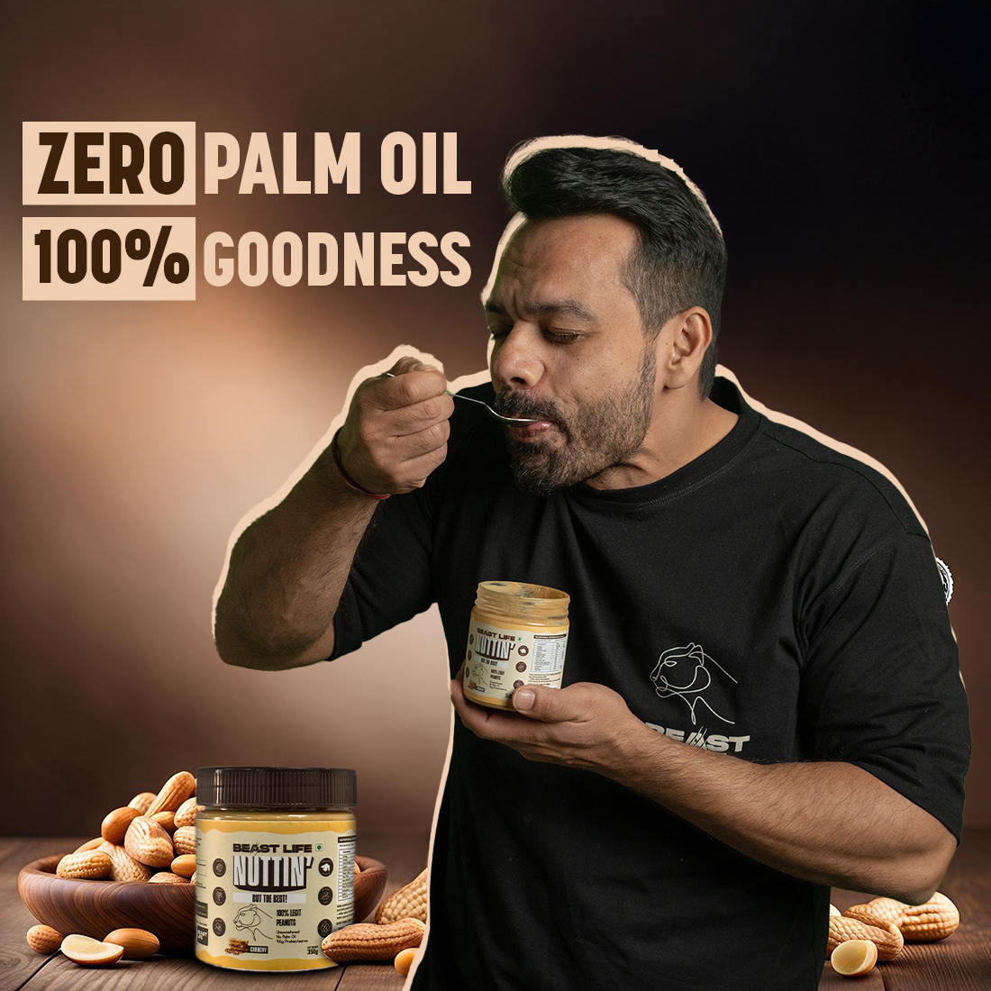 Natural Peanut Butter Crunchy (100% Peanuts, No Palm oil) | 800gm