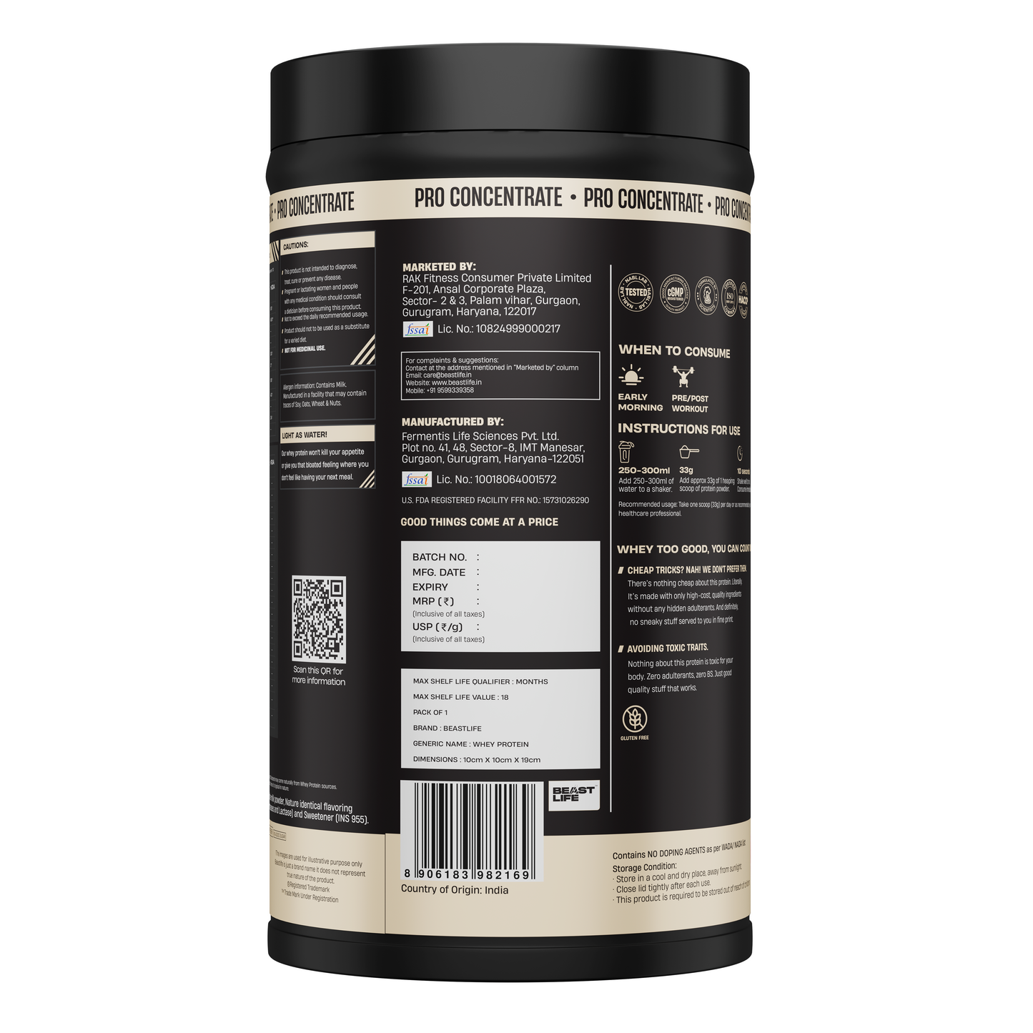 Pro Concentrate Whey Protein Strawberry 1lbs
