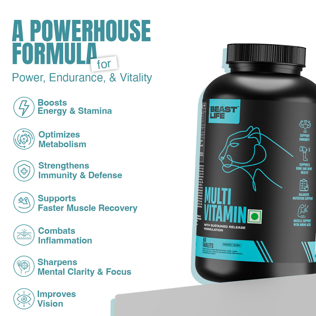 Beastlife Multivitamins with Sustained Release Technology 60N