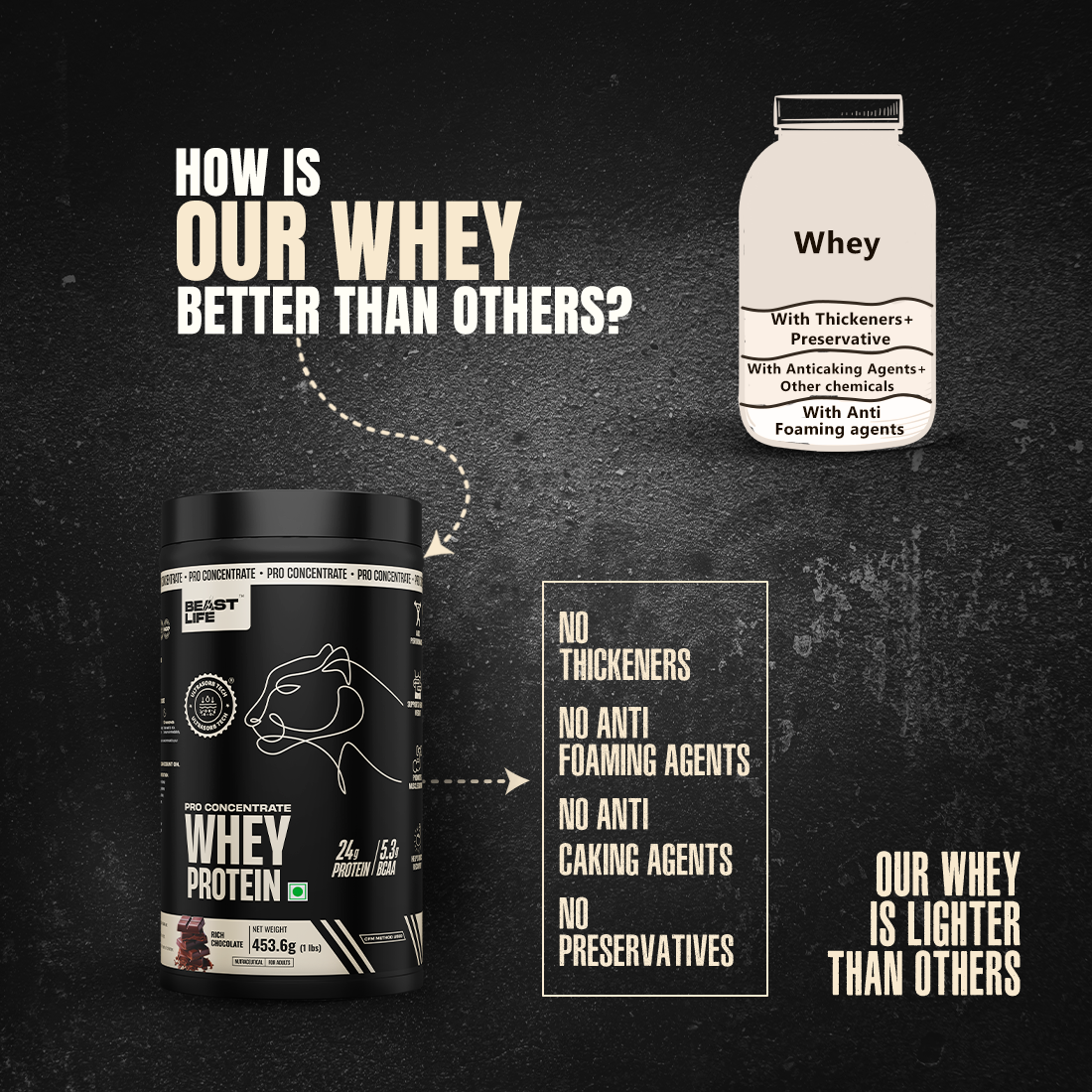Pro Concentrate Whey Protein Rich Chocolate 1lbs