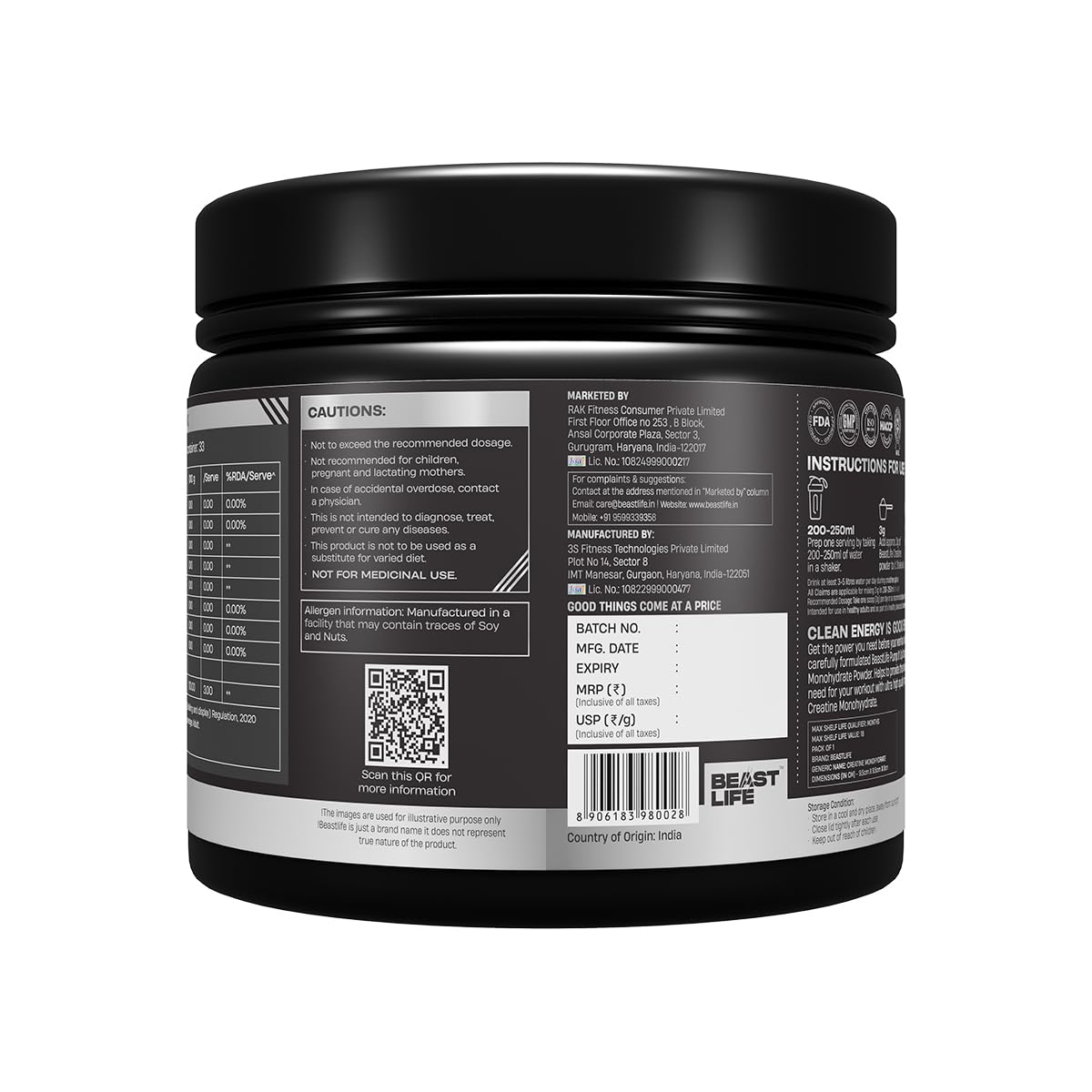 Super Micronized Creatine Monohydrate | 100G