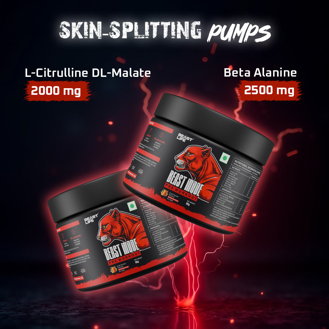 Beastmode Preworkout ā Fruit Punch (New Formulation)