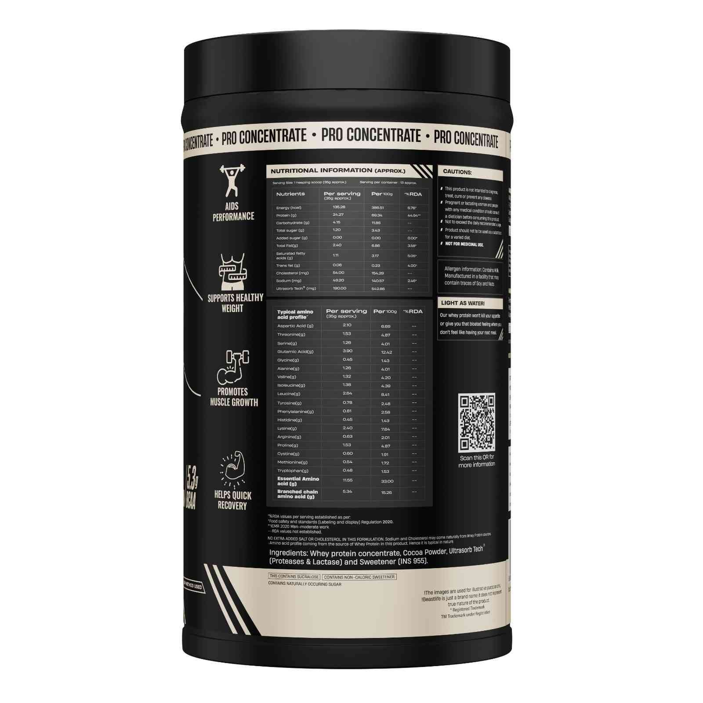 Pro Concentrate Whey Protein Rich Chocolate 1lbs