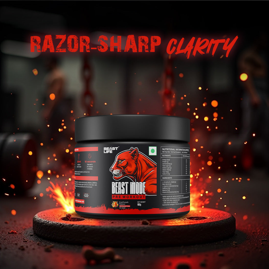 Beastmode Preworkout ā Fruit Punch (New Formulation)
