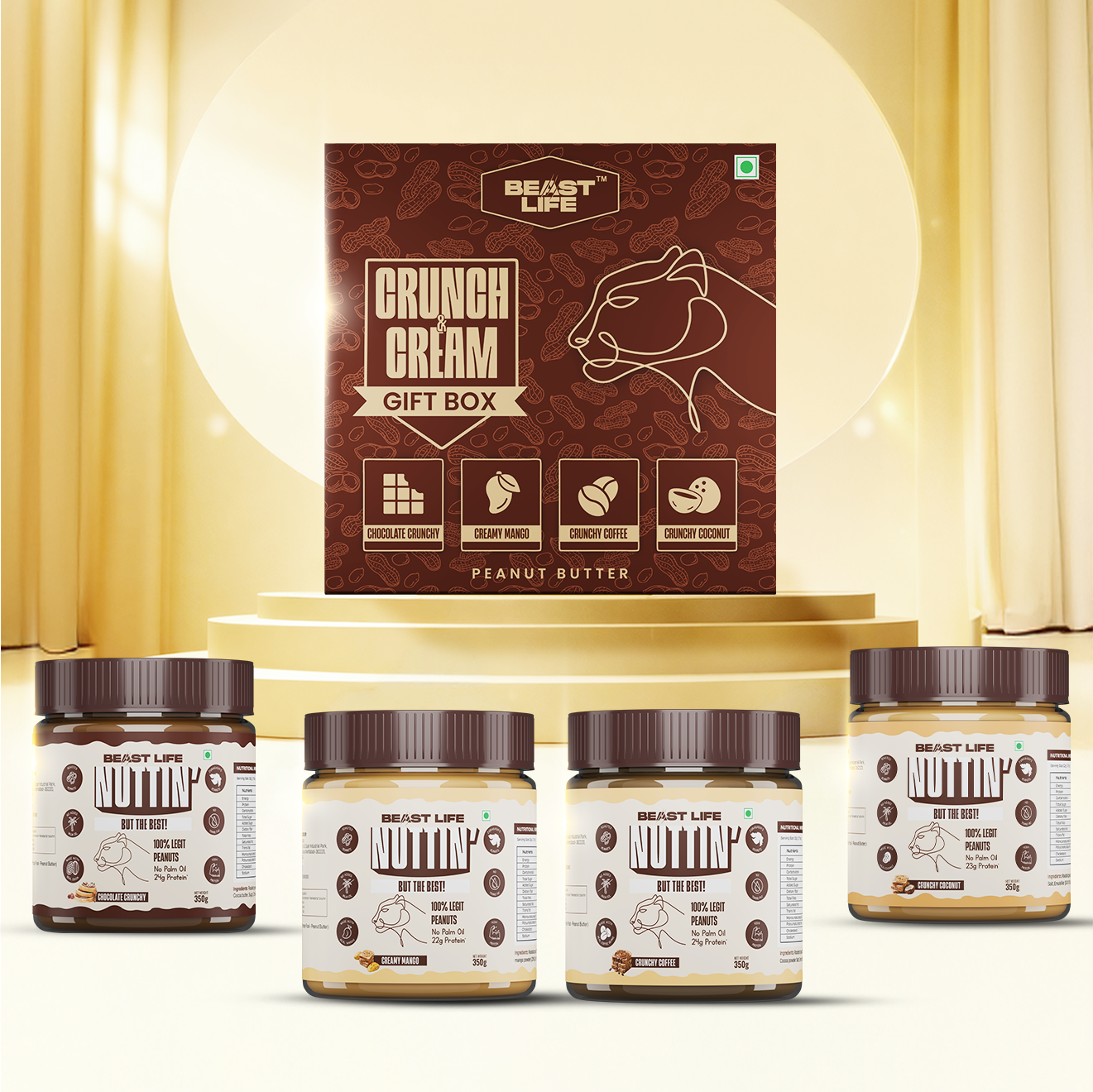 The Crunch & Cream Box | Peanut Butter | 4 Flavours