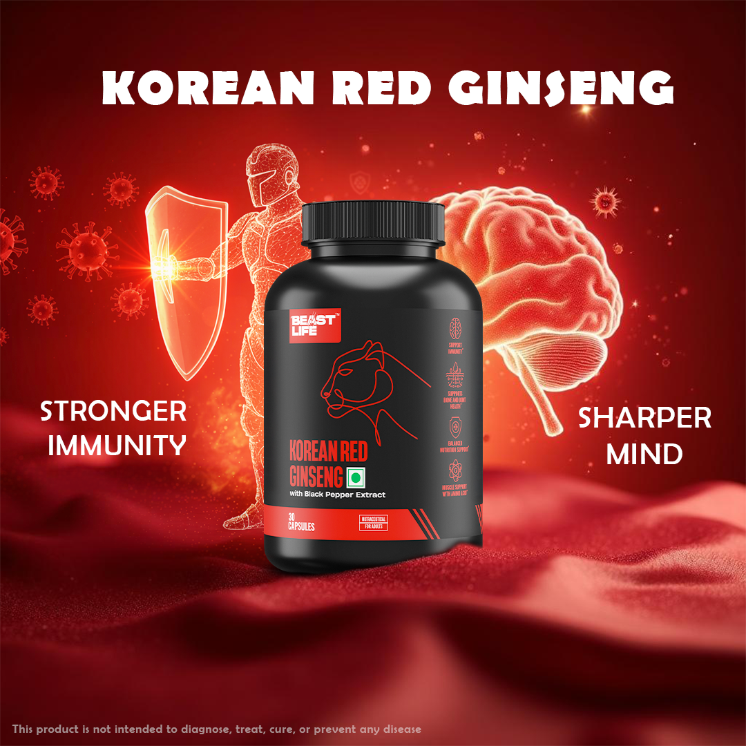 Korean Red Ginseng 400MG with Piper Nigrum Extract 5mg 30N