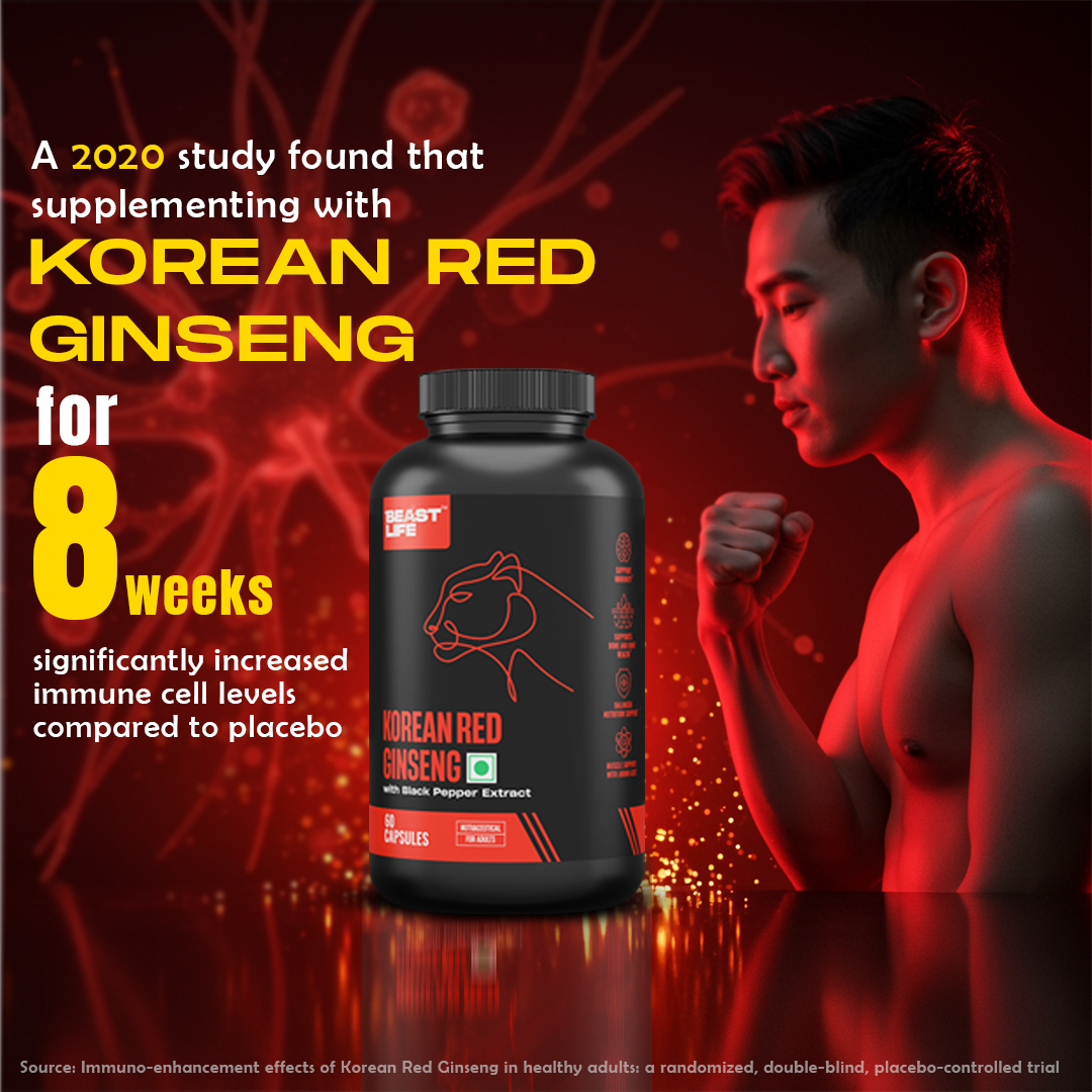 Korean Red Ginseng 400MG with Piper Nigrum Extract 5mg 60N
