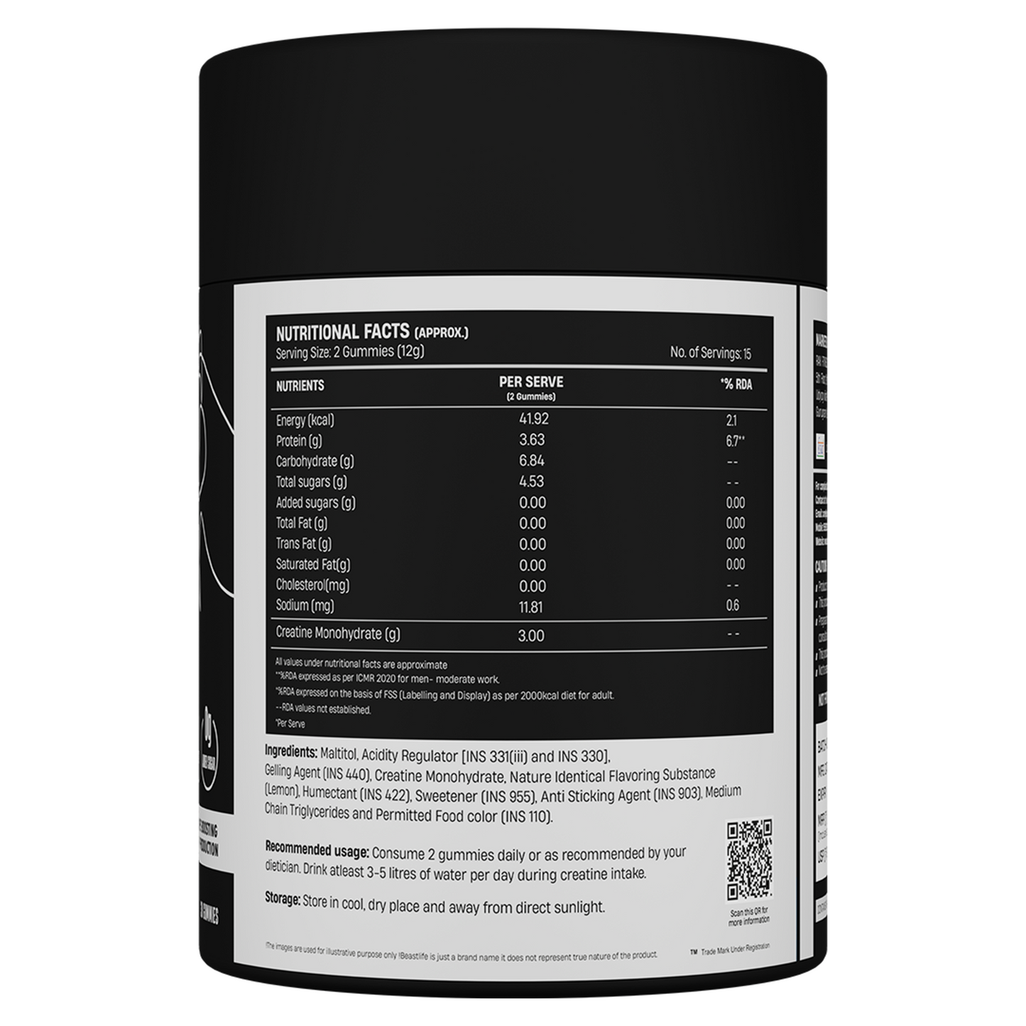 Creatine Gummies – Lemon Flavor (60 N)