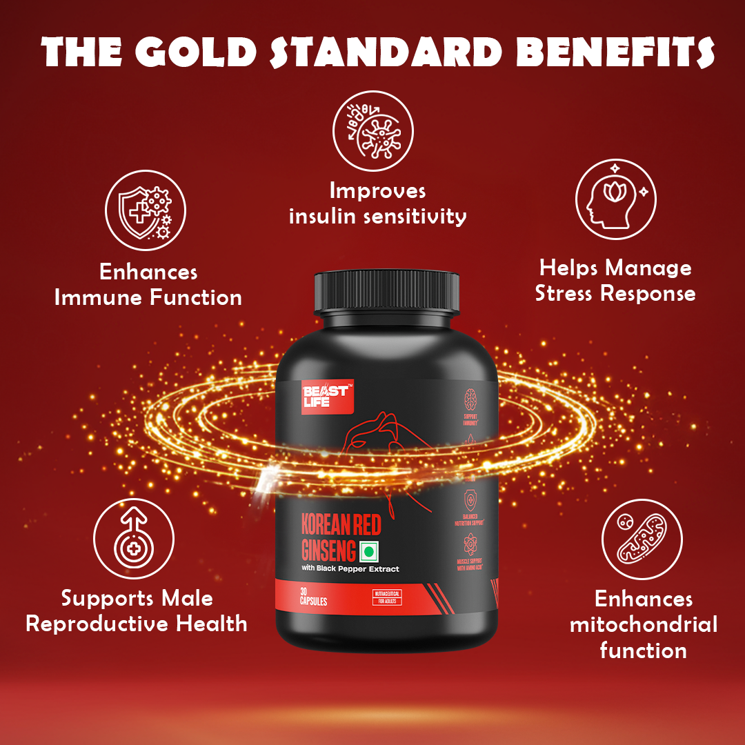 Korean Red Ginseng 400MG with Piper Nigrum Extract 5mg 30N