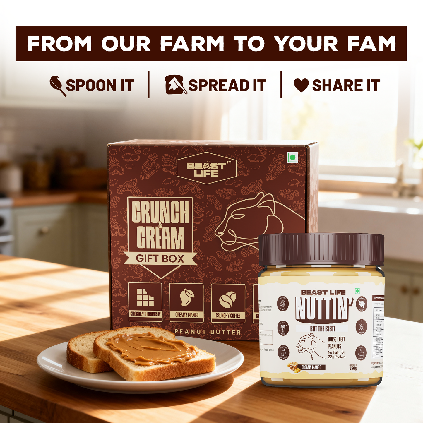 The Crunch & Cream Box | Peanut Butter | 4 Flavours