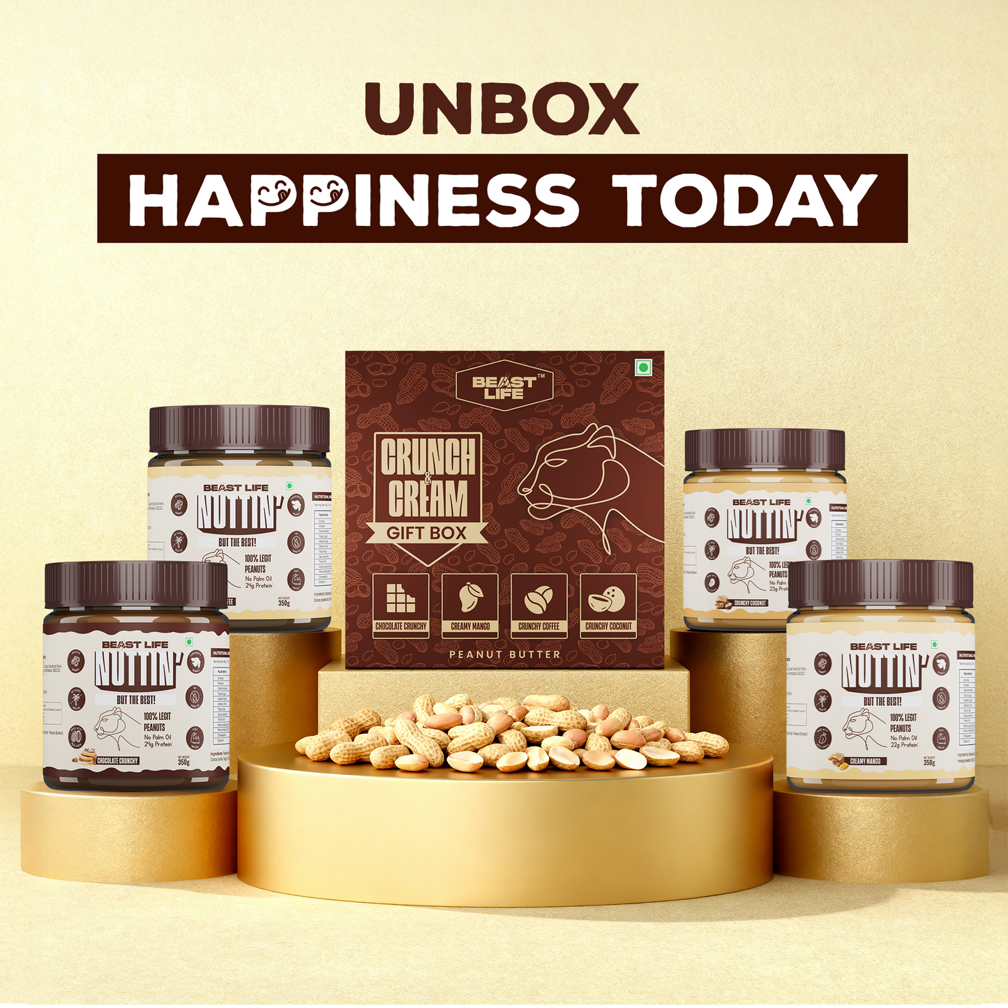 The Crunch & Cream Box | Peanut Butter | 4 Flavours