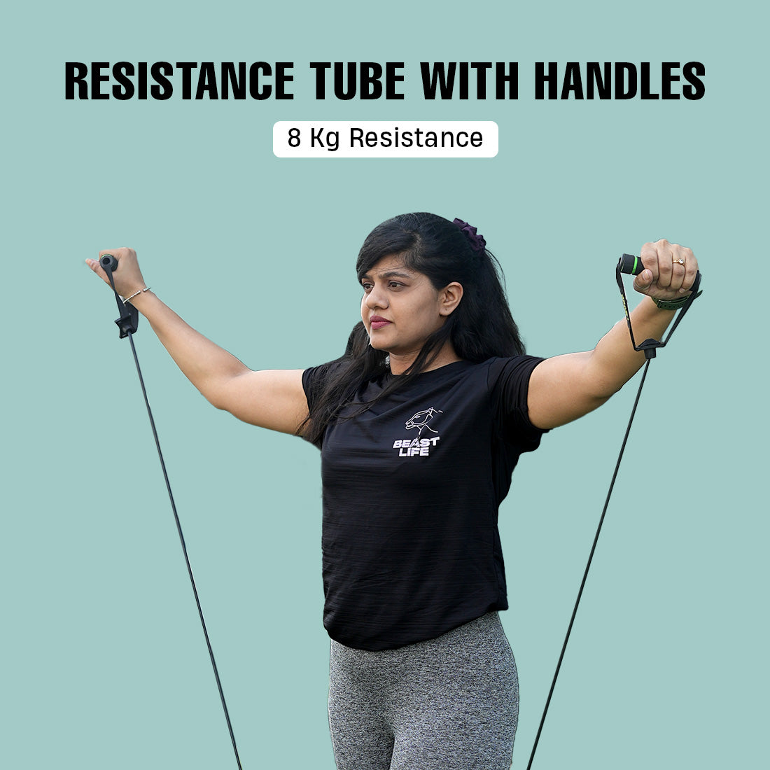 Beast Life Resistance Tube with Handles & Door Anchor