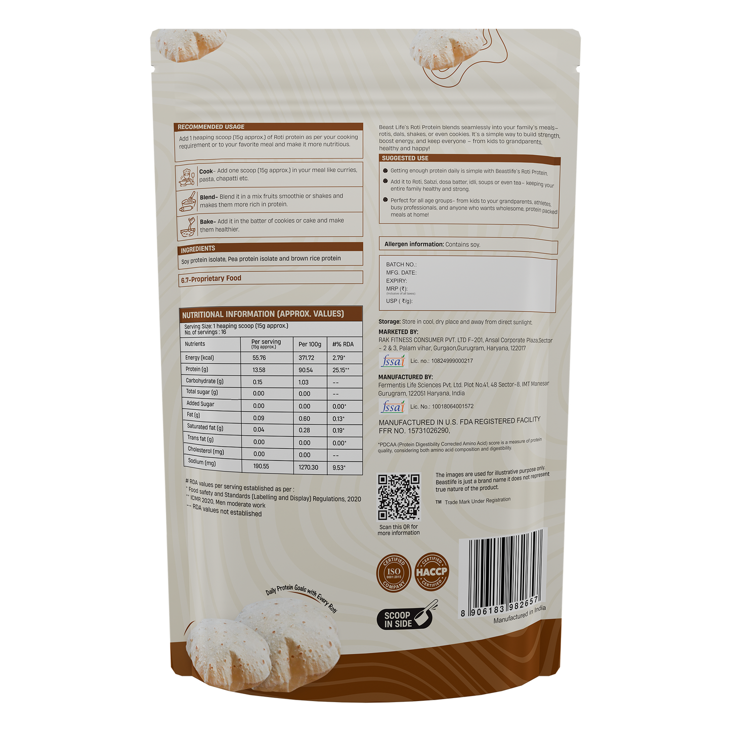 BeastLife ROTI PROTEIN MIX 250g