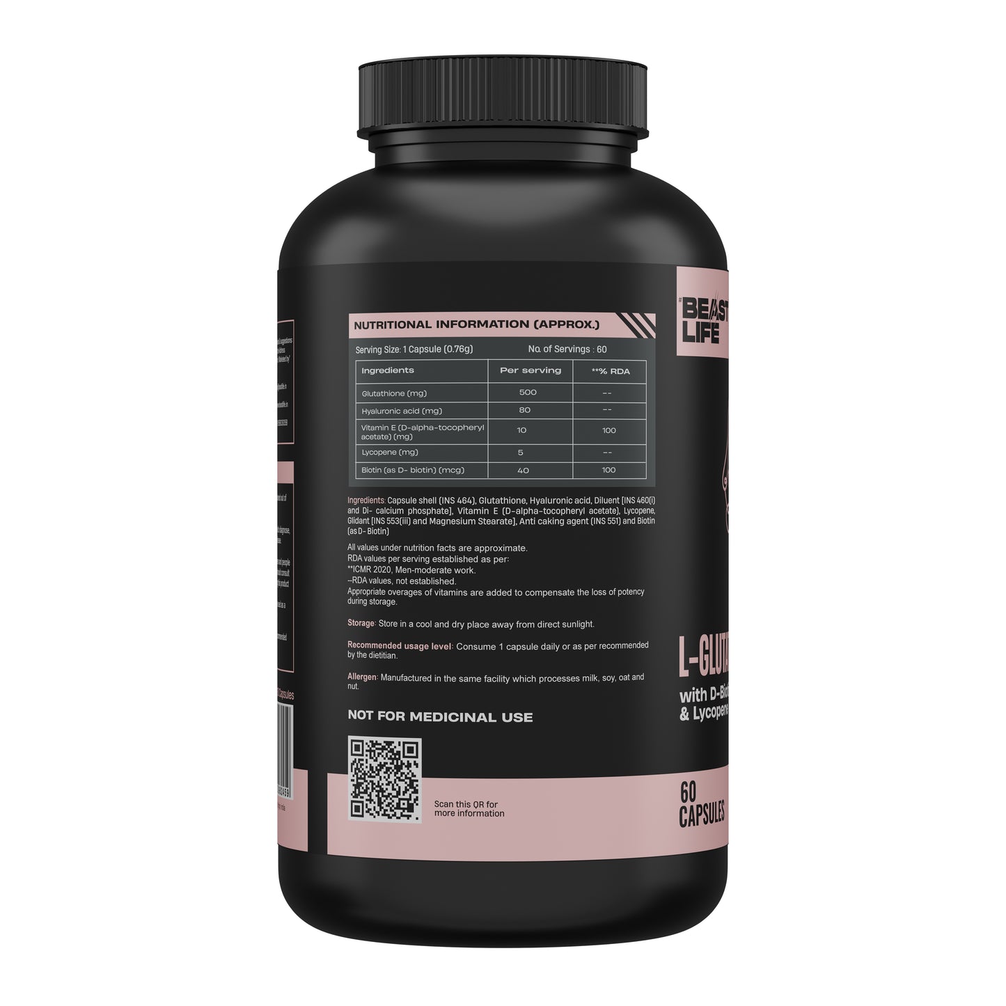 L- GLUTATHIONE+ CAPSULES 60N