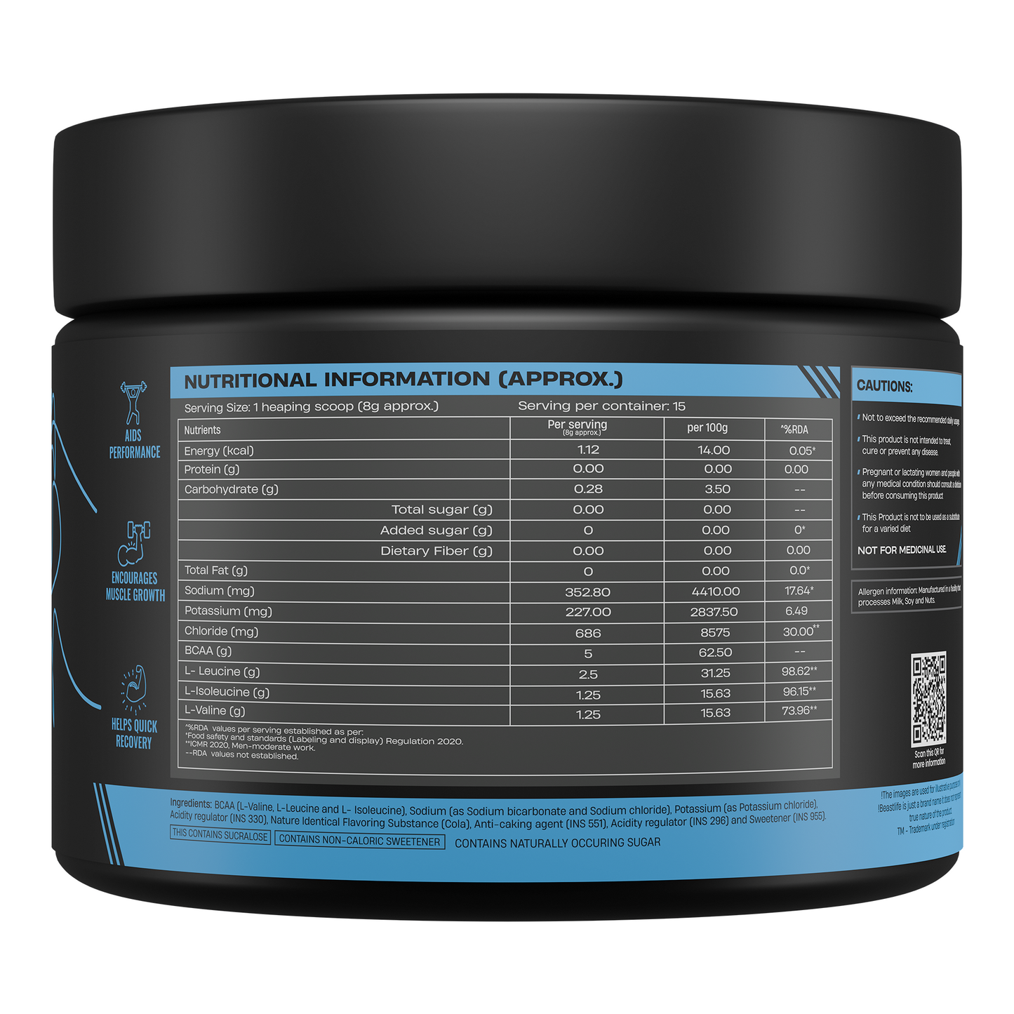 Cola Fizz BCAA with Electrolytes | 120g