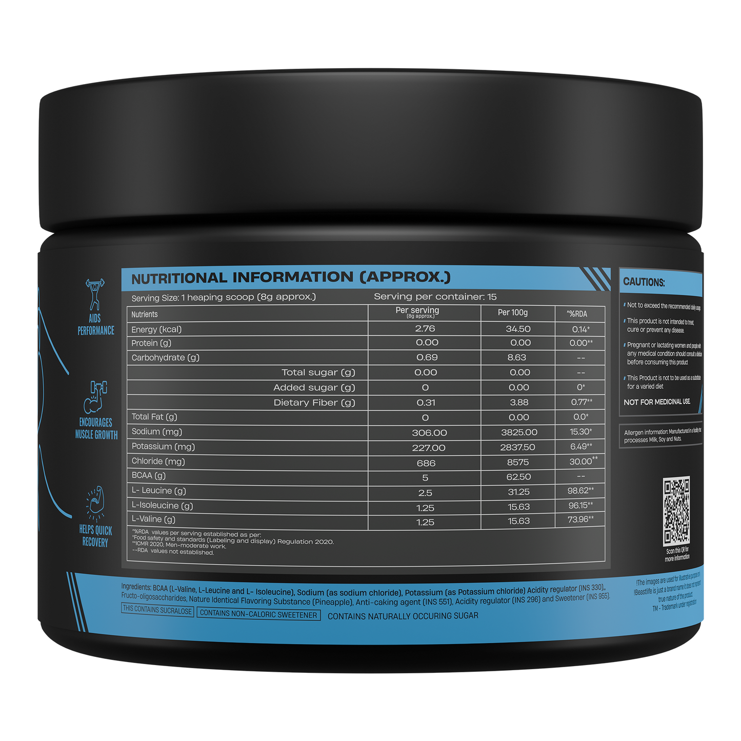 Pineapple BCAA with Electrolytes | 120g