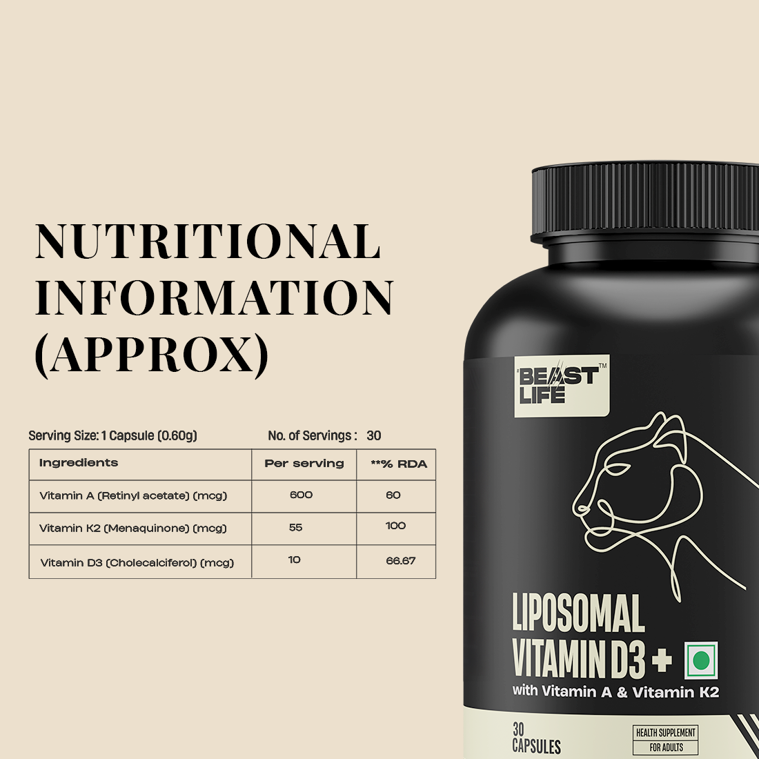 LIPOSOMAL VITAMIN D3 CAPSULES 30N
