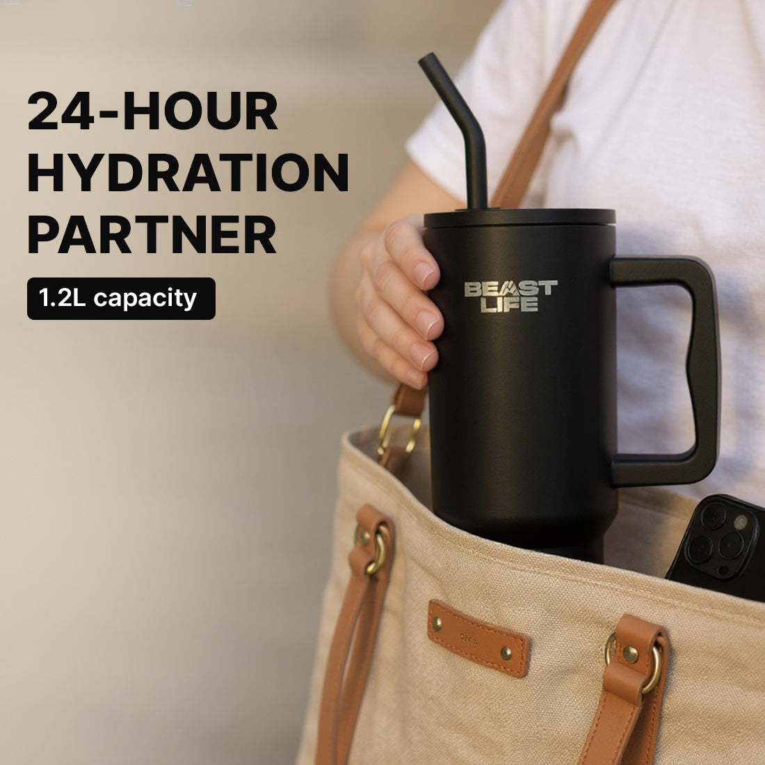 Beast Life Tumbler 1.2L - Black