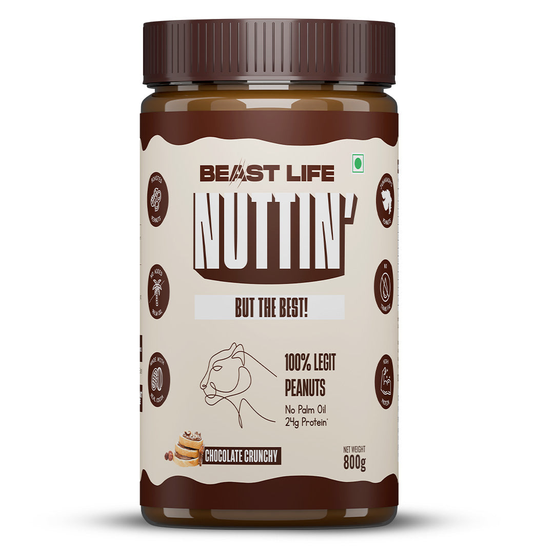 Natural Peanut Butter Chocolate Crunchy (100% Peanuts, No Palm oil) | 800gm