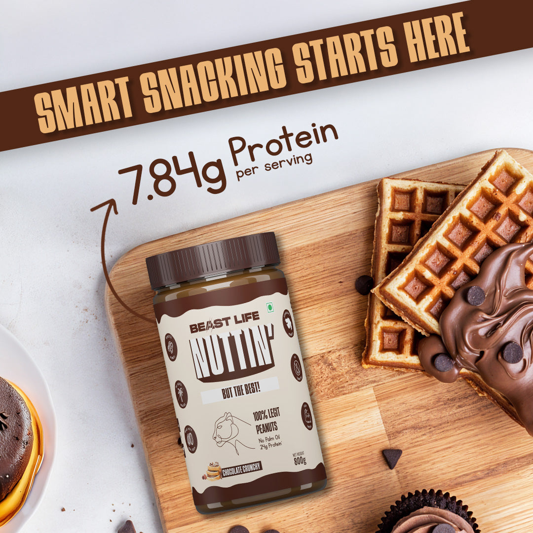 Natural Peanut Butter Chocolate Crunchy (100% Peanuts, No Palm oil) | 800gm