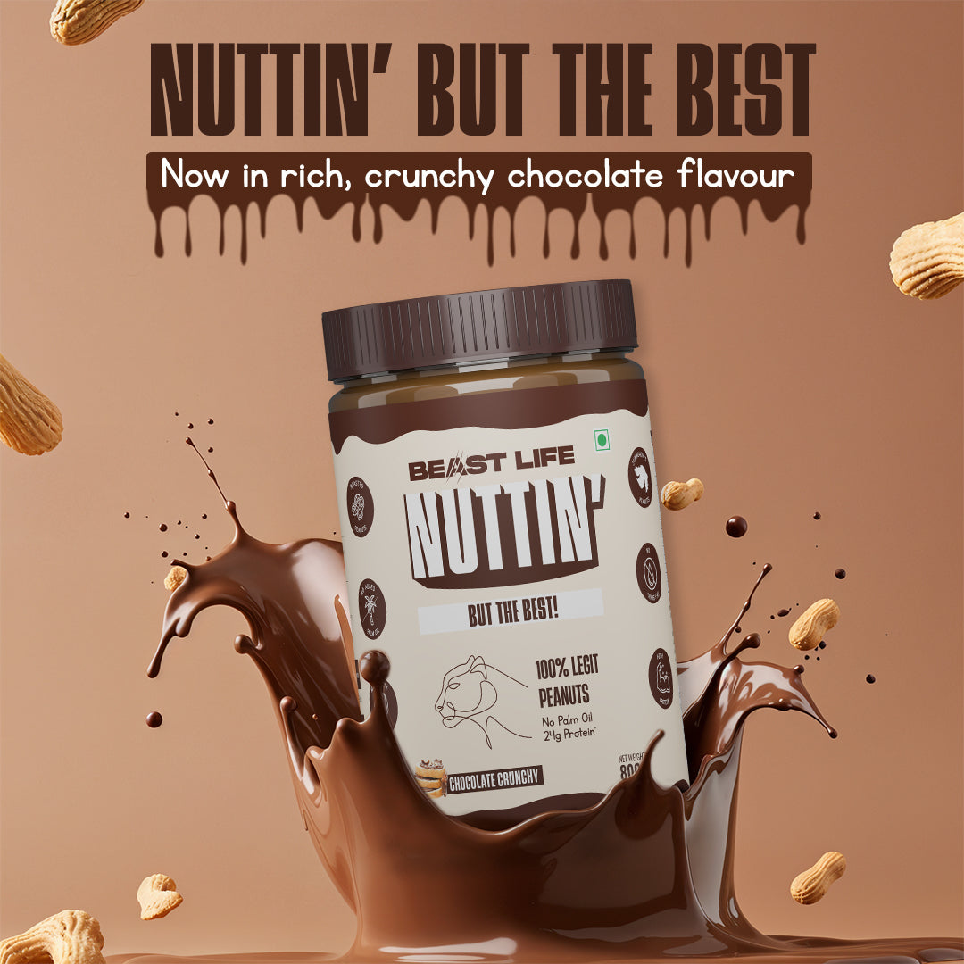Natural Peanut Butter Chocolate Crunchy (100% Peanuts, No Palm oil) | 800gm