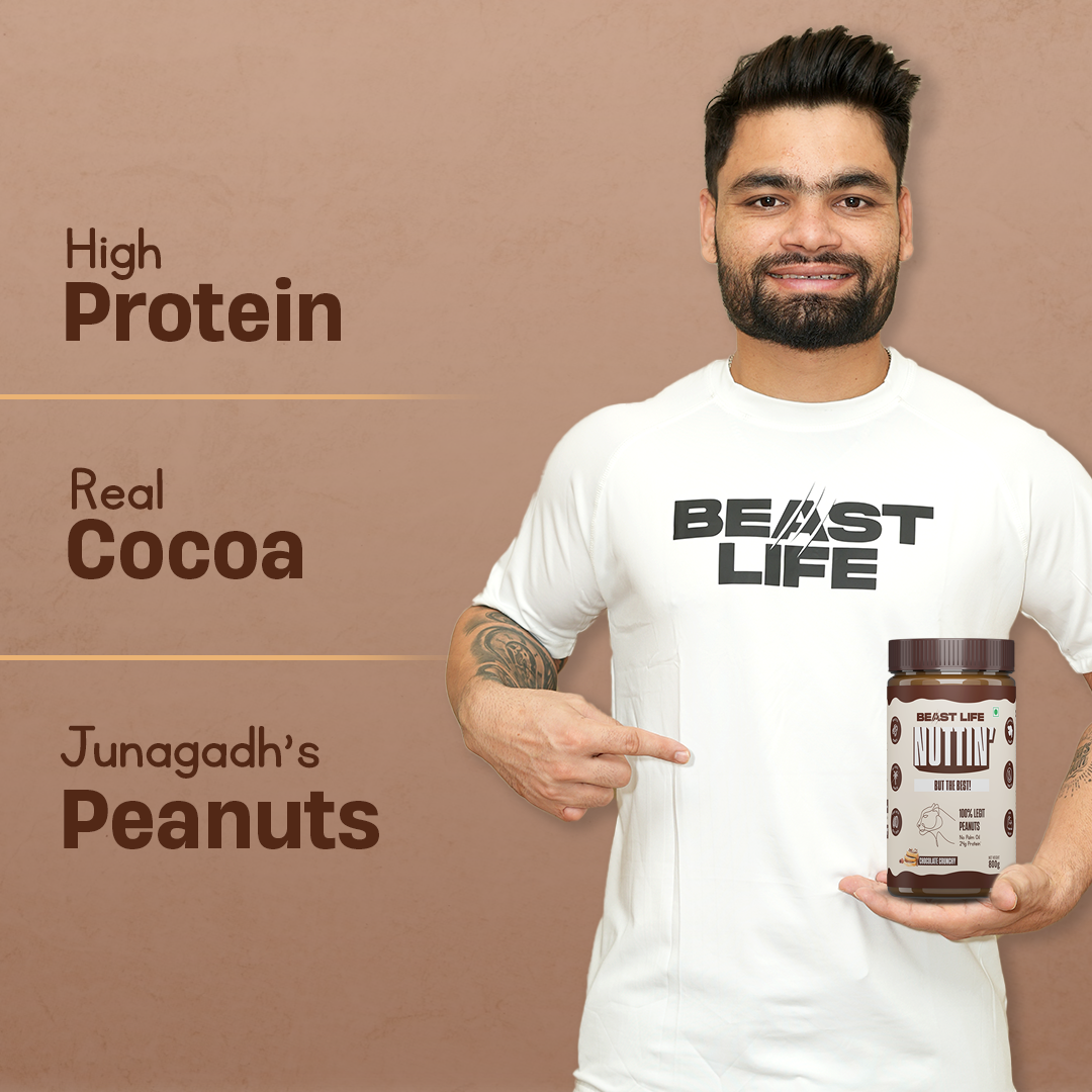 Natural Peanut Butter Chocolate Crunchy (100% Peanuts, No Palm oil) | 800gm