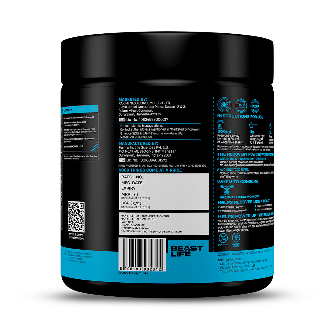 Cola Fizz BCAA with Electrolytes | 240g
