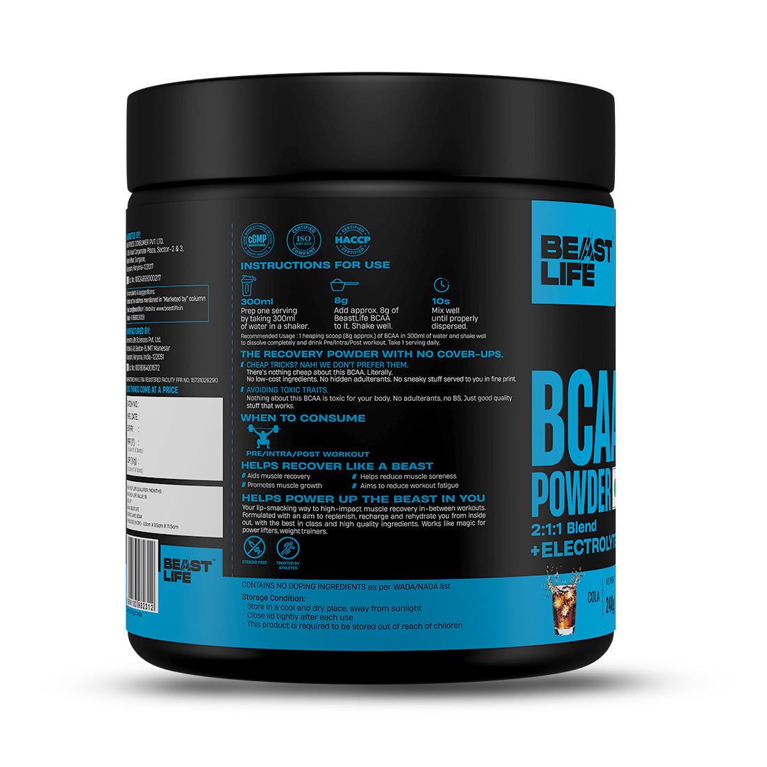 Cola Fizz BCAA with Electrolytes | 240g