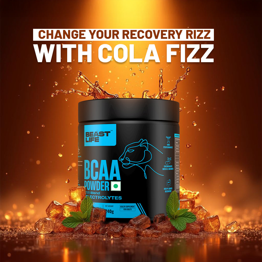 Cola Fizz BCAA with Electrolytes | 240g