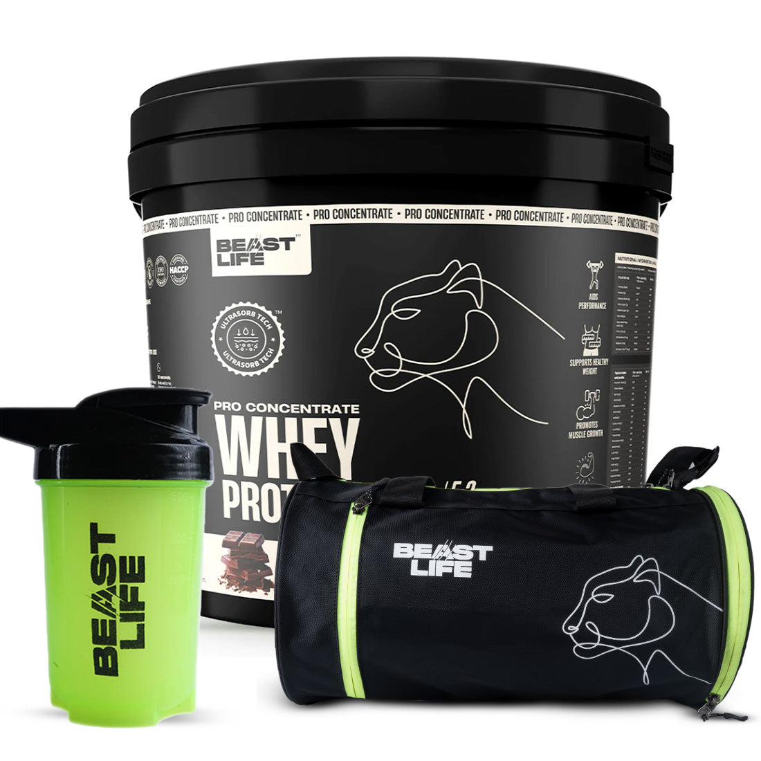 Pro Concentrate Whey Protein Rich Chocolate (3696g) | Free Gym Bag and Shaker