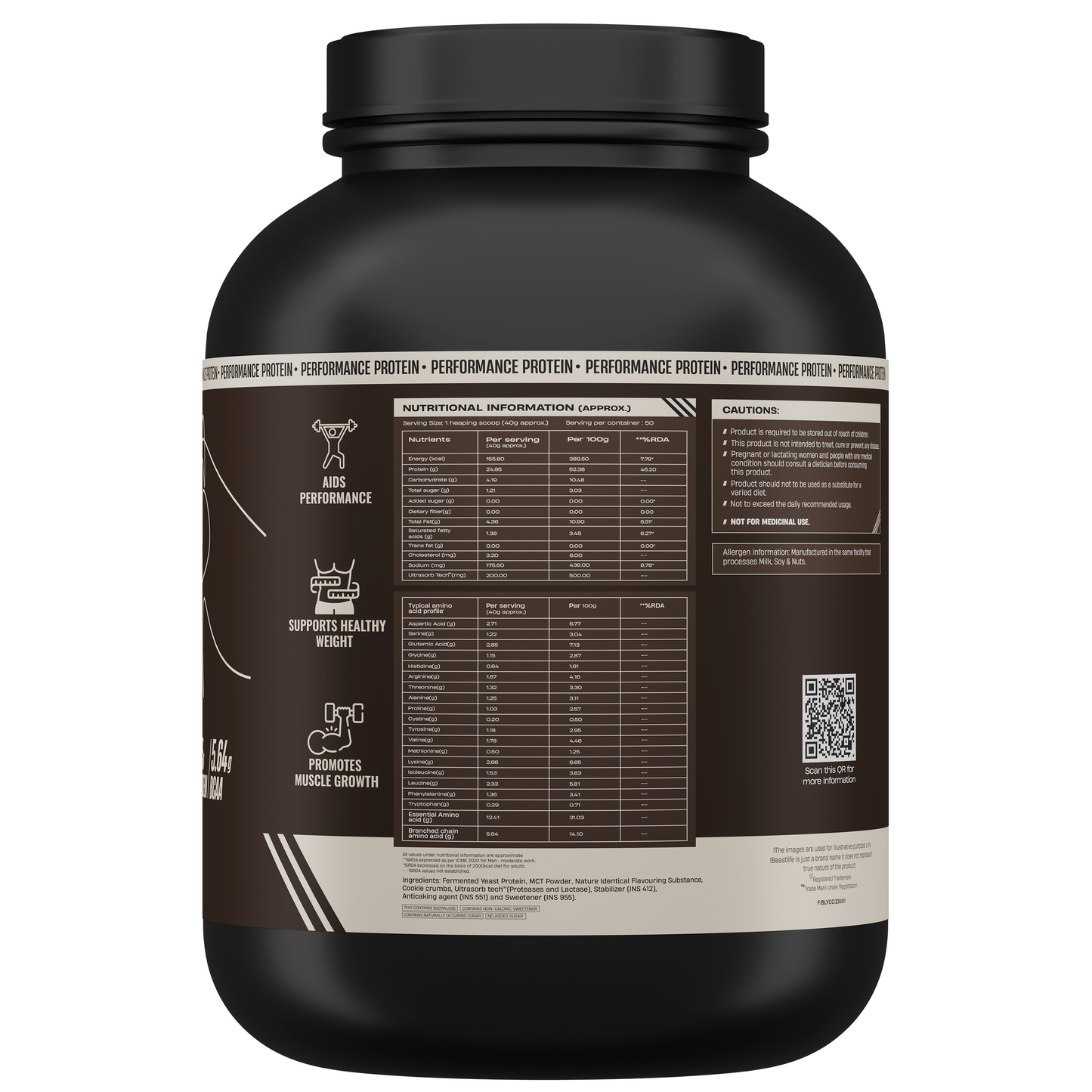 Performance Fermented Yeast Protein with Ultrasorb Tech | Cookies & Cream | 2 kg