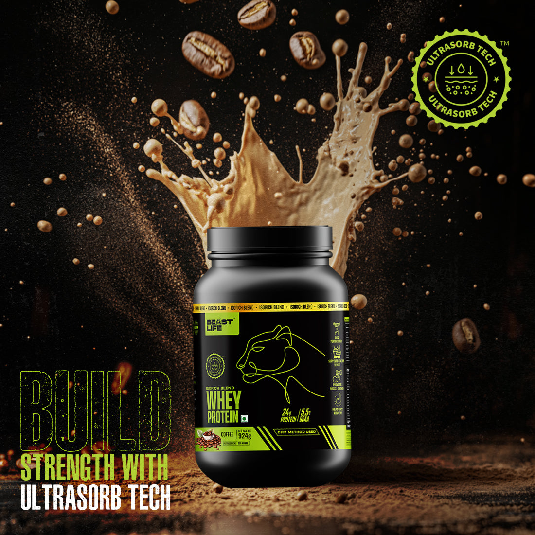 Coffee Isorich Blend Whey Protein with Ultrasorb Tech | 924G
