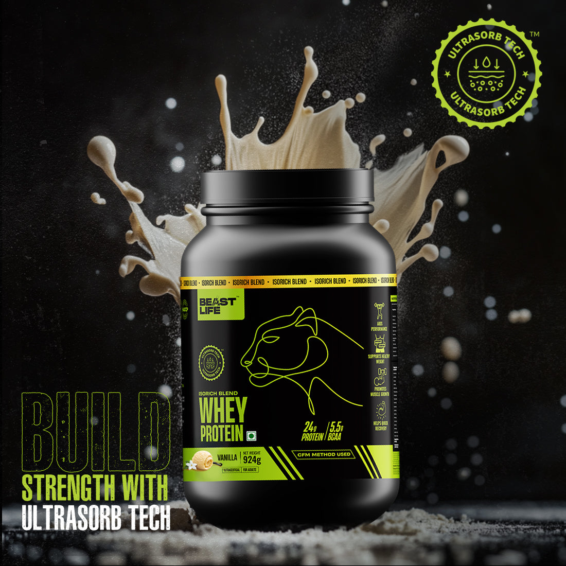 Vanilla Isorich Blend Whey Protein with Ultrasorb Tech | 924G