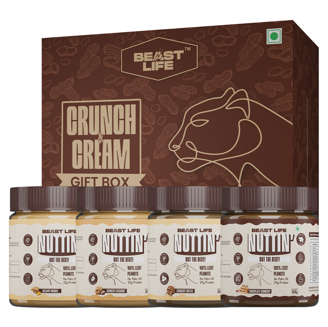 The Crunch & Cream Box | Peanut Butter | 4 Flavours