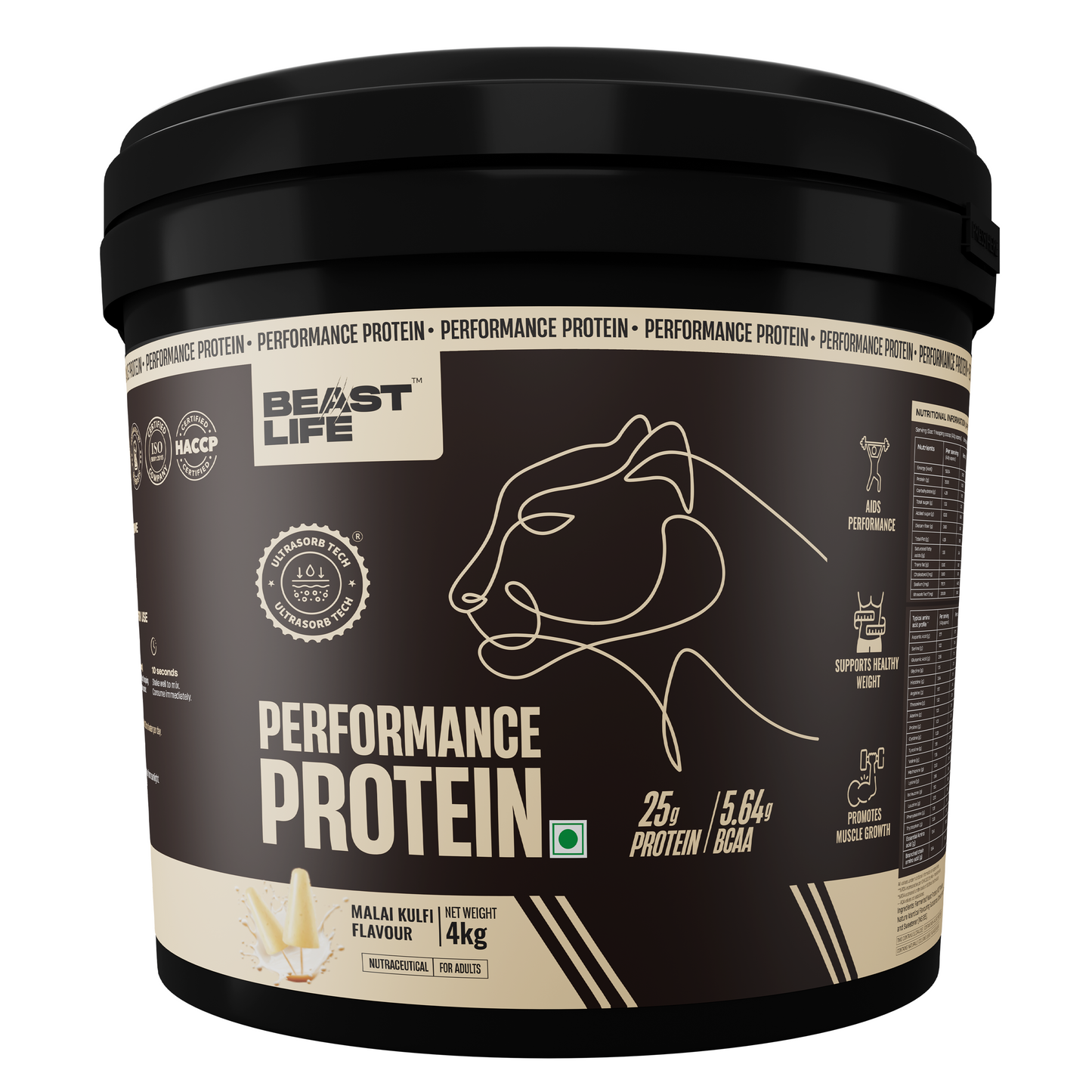Performance Fermented Yeast Protein with Ultrasorb Tech | 4kg | Malai Kulfi