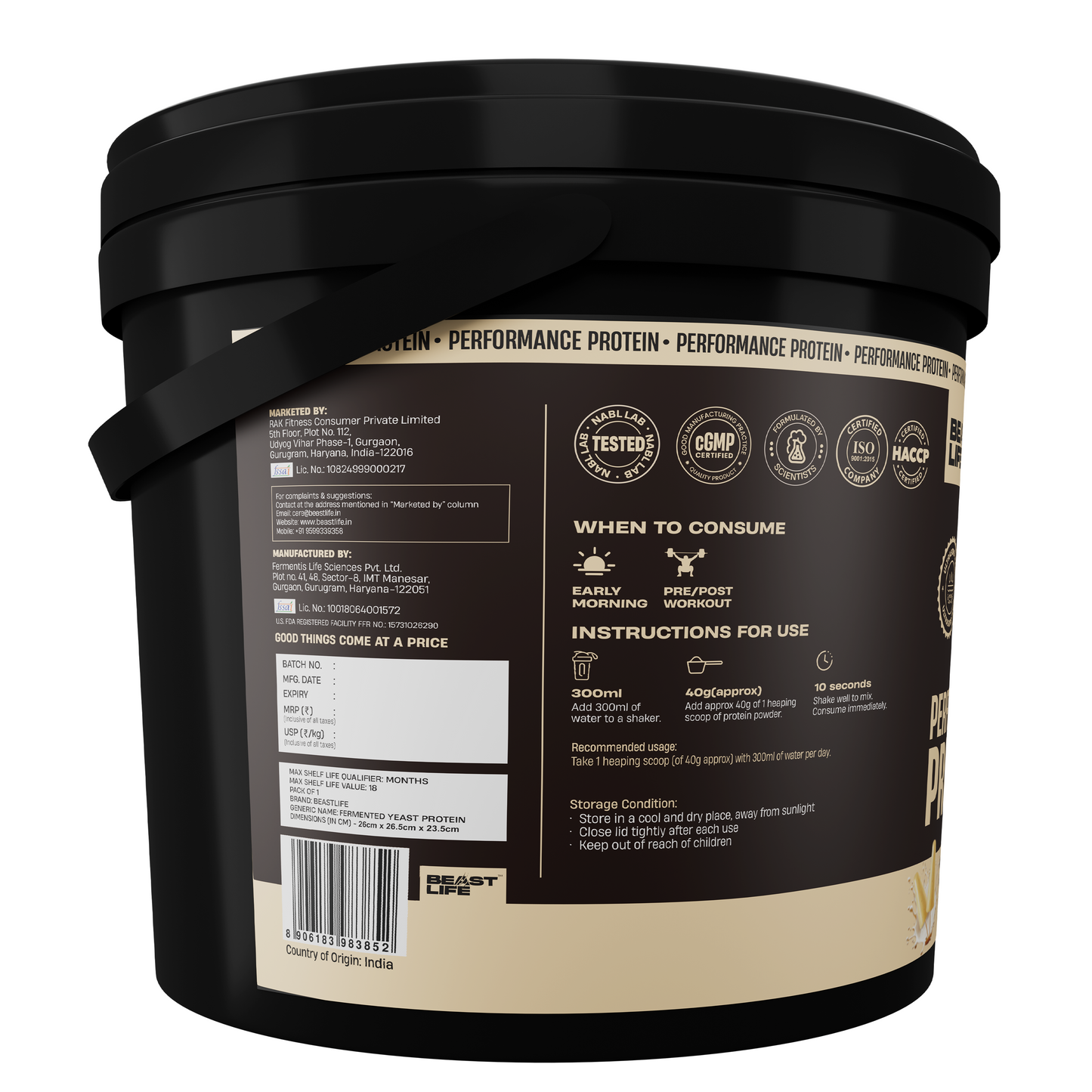 Performance Fermented Yeast Protein with Ultrasorb Tech | Malai Kulfi | 4 kg