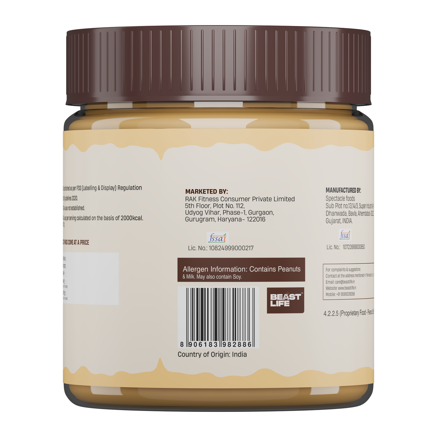 Beastlife Peanut Butter Creamy Mango 350g
