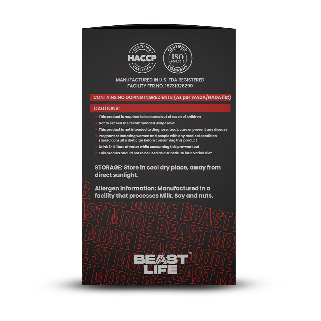 Beast Mode Pre Workout With Beast Energy Formula (Fruit Punch)