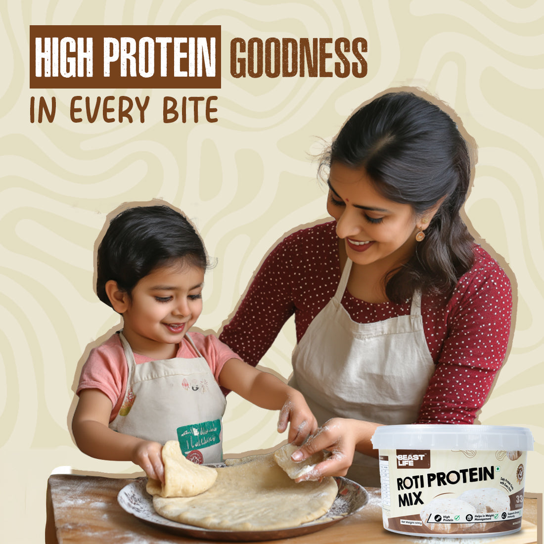 BeastLife ROTI PROTEIN MIX 500g (ROTI 2.0) | 33 Servings