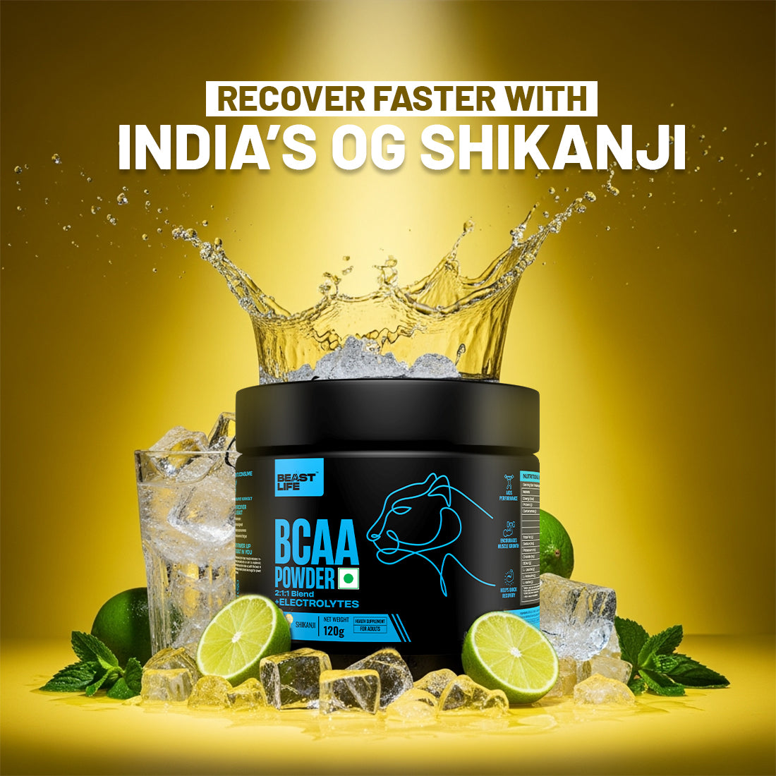 Shikanji BCAA with Electrolytes | 120g