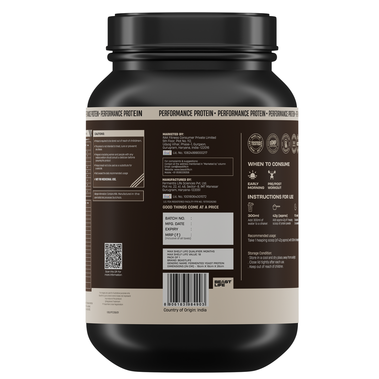 Performance Fermented Yeast Protein with Ultrasorb Tech | Thandai | 1 kg