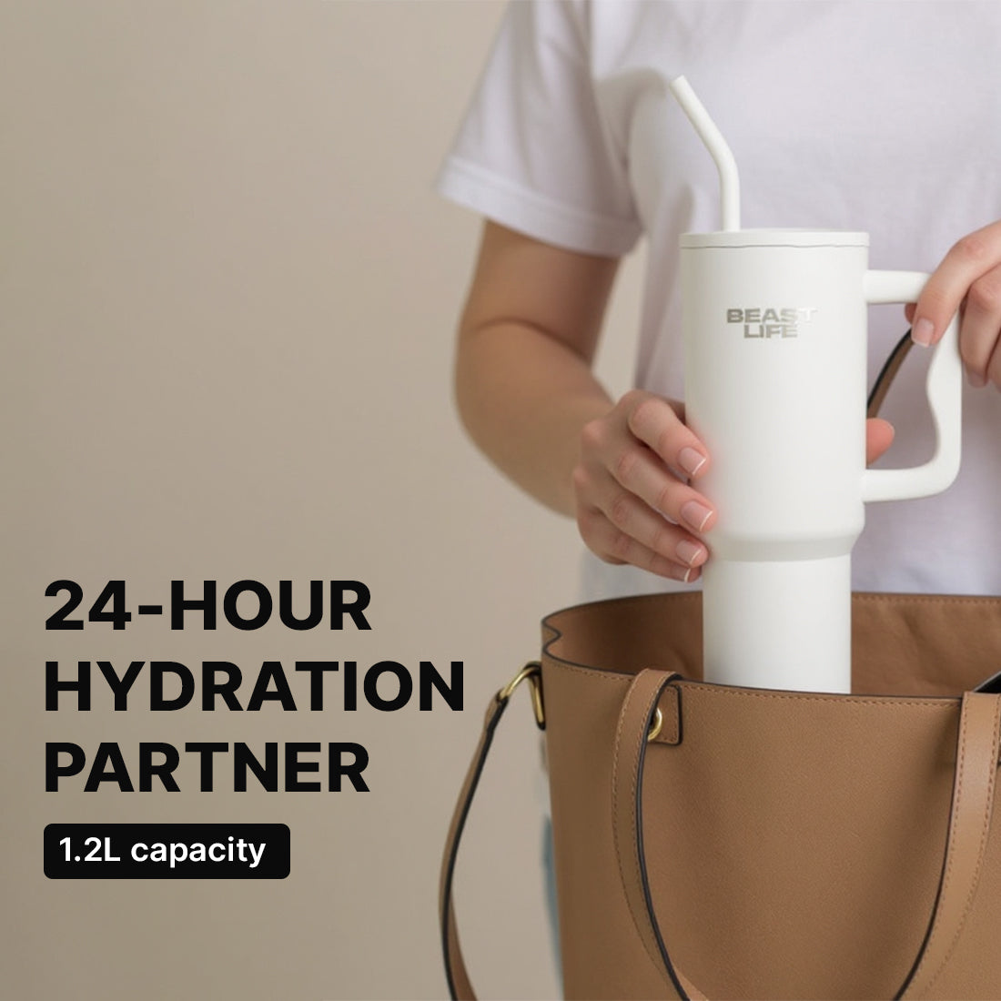 Beast Life Tumbler 1.2L - White