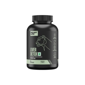 Liver Detox Supplement with Milk Thistle Extract 500mg | Added Multivitamins & Amino Acid with Natural Detoxification Formula | Liver Support Supplement (30 Veg Tablets)