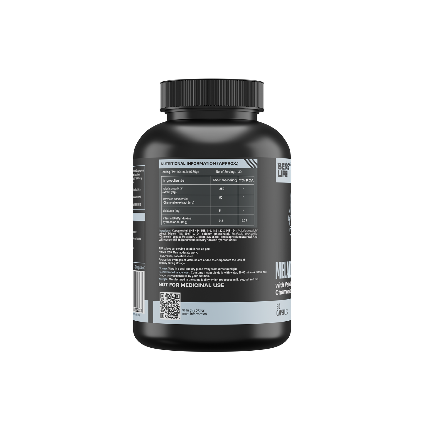 Sleep Support Combo | Melatonin+ 5 mg with Valeriana & Chamomile | 90N + Sleep Mask