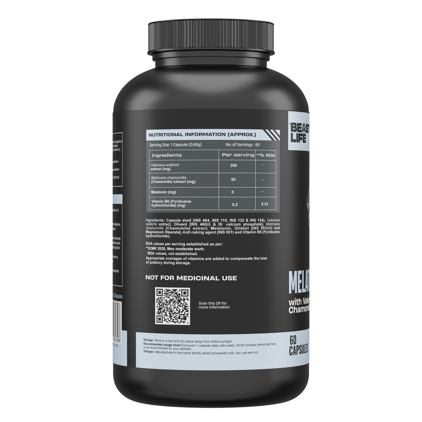 Melatonin+  5 mg with Valeriana & Chamomile 60N