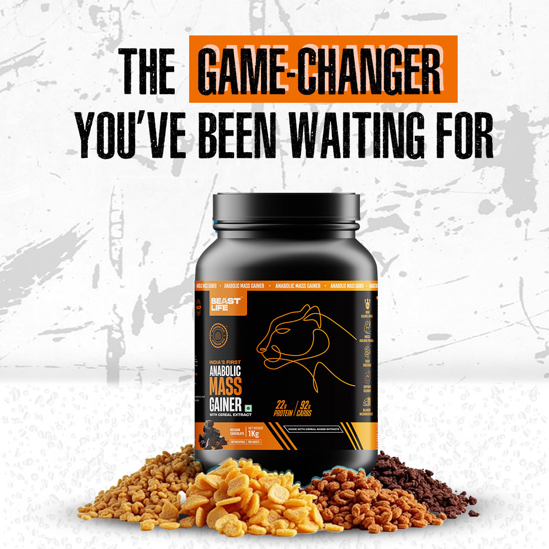 Anabolic Mass Gainer with Ultrasorb Tech (No Maltodextrin) | 1kg