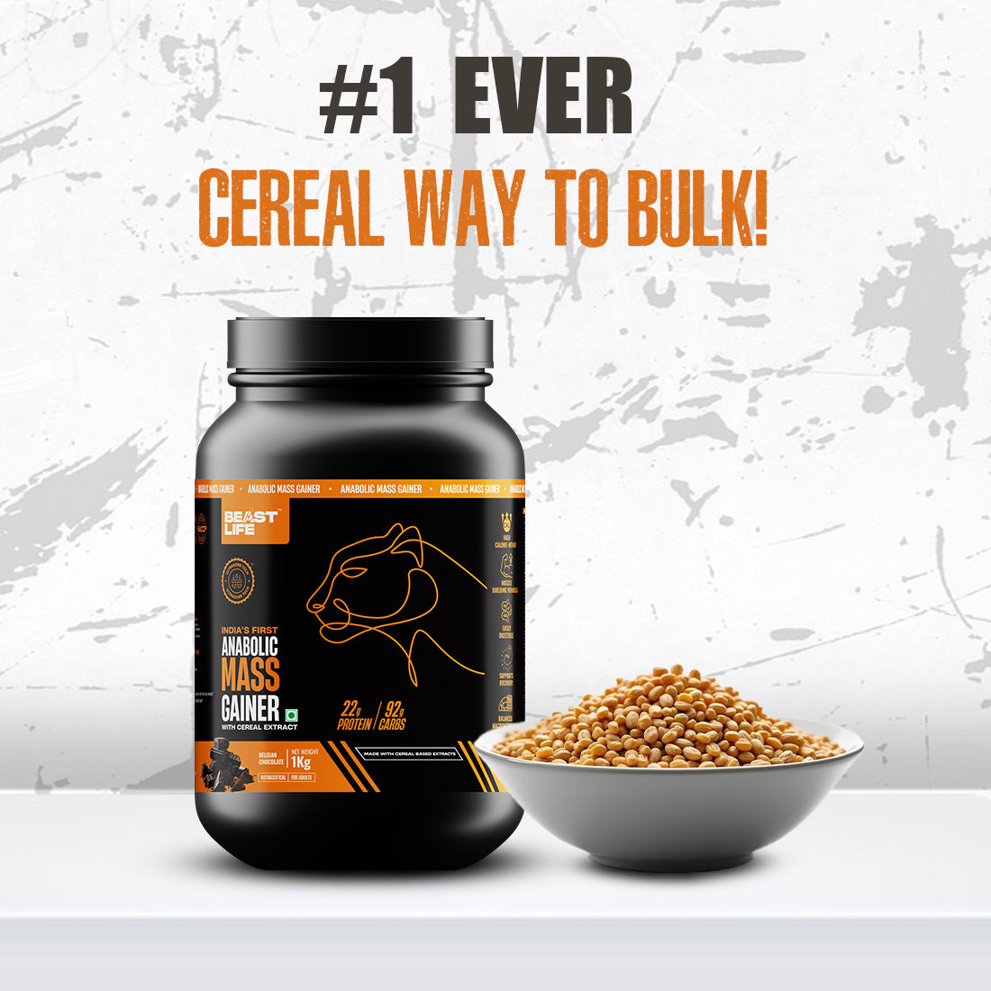 Anabolic Mass Gainer with Ultrasorb Tech (No Maltodextrin) | 1kg