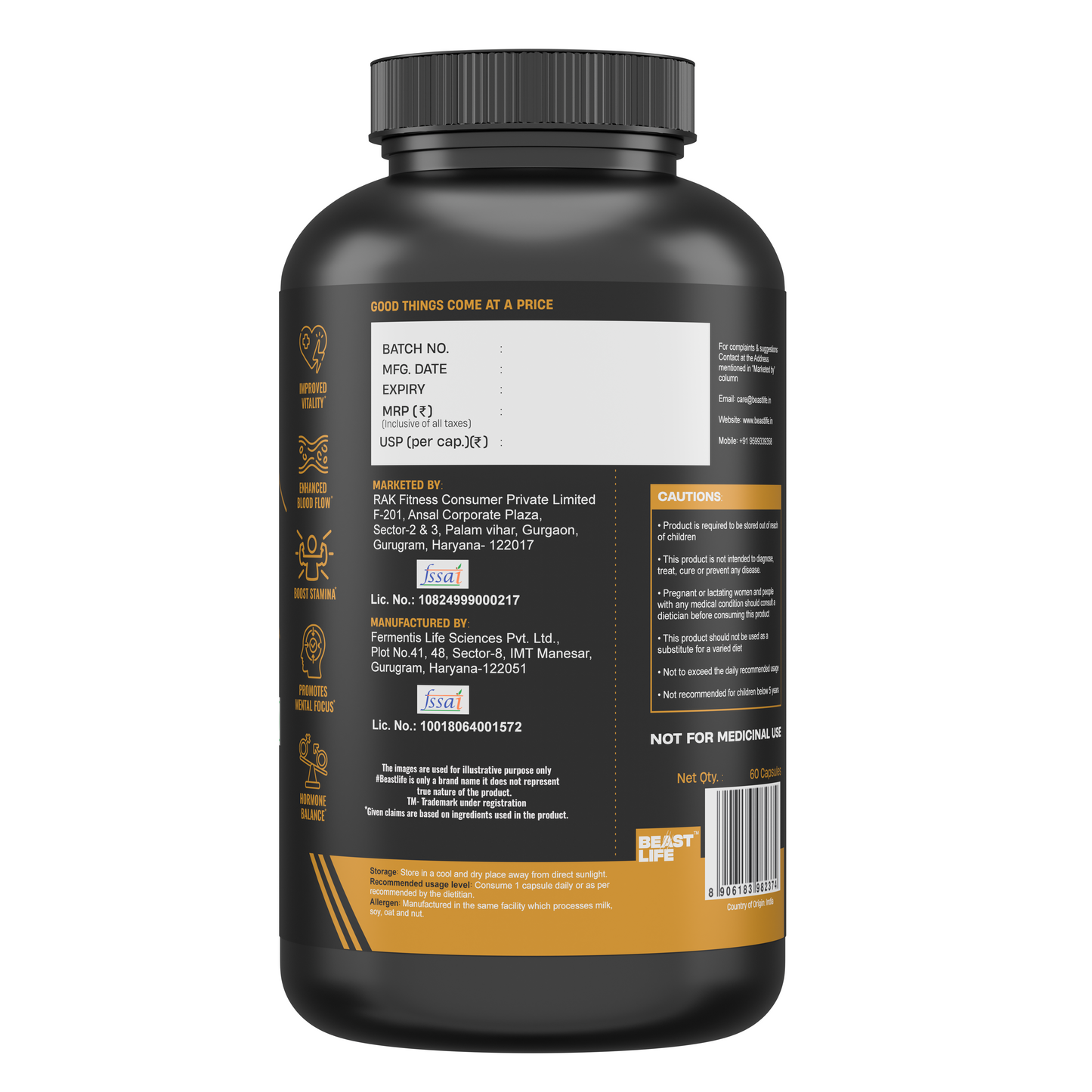 TESTO BOOSTER+ CAPSULES 60N