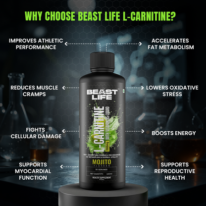 L-Carnitine with Vitamin B5 Liquid 1100mg (Mojito) 450ml