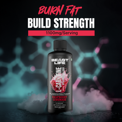 L-Carnitine with Vitamin B5 Liquid 1100mg (Raspberry Lemonade) 450ml